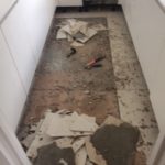 Before Tiled flooring job Croydon